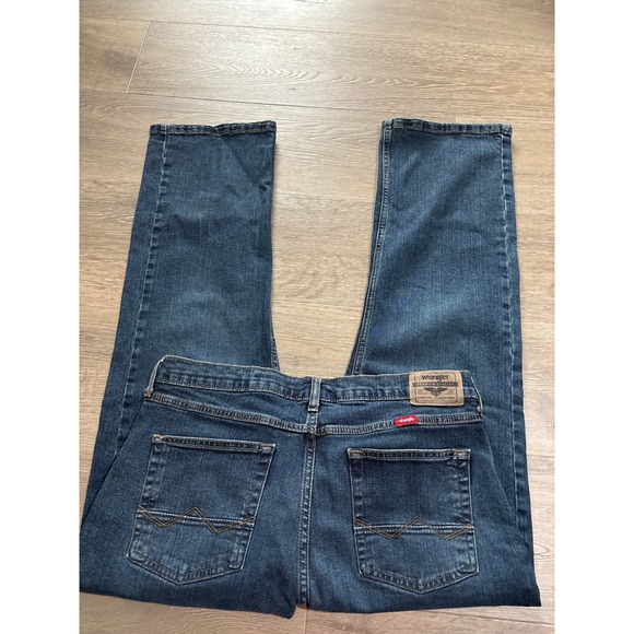 Wrangler Relaxed Boot Jeans Mens 32x30 Dark Wash Denim Cotton Spandex - Picture 5 of 5